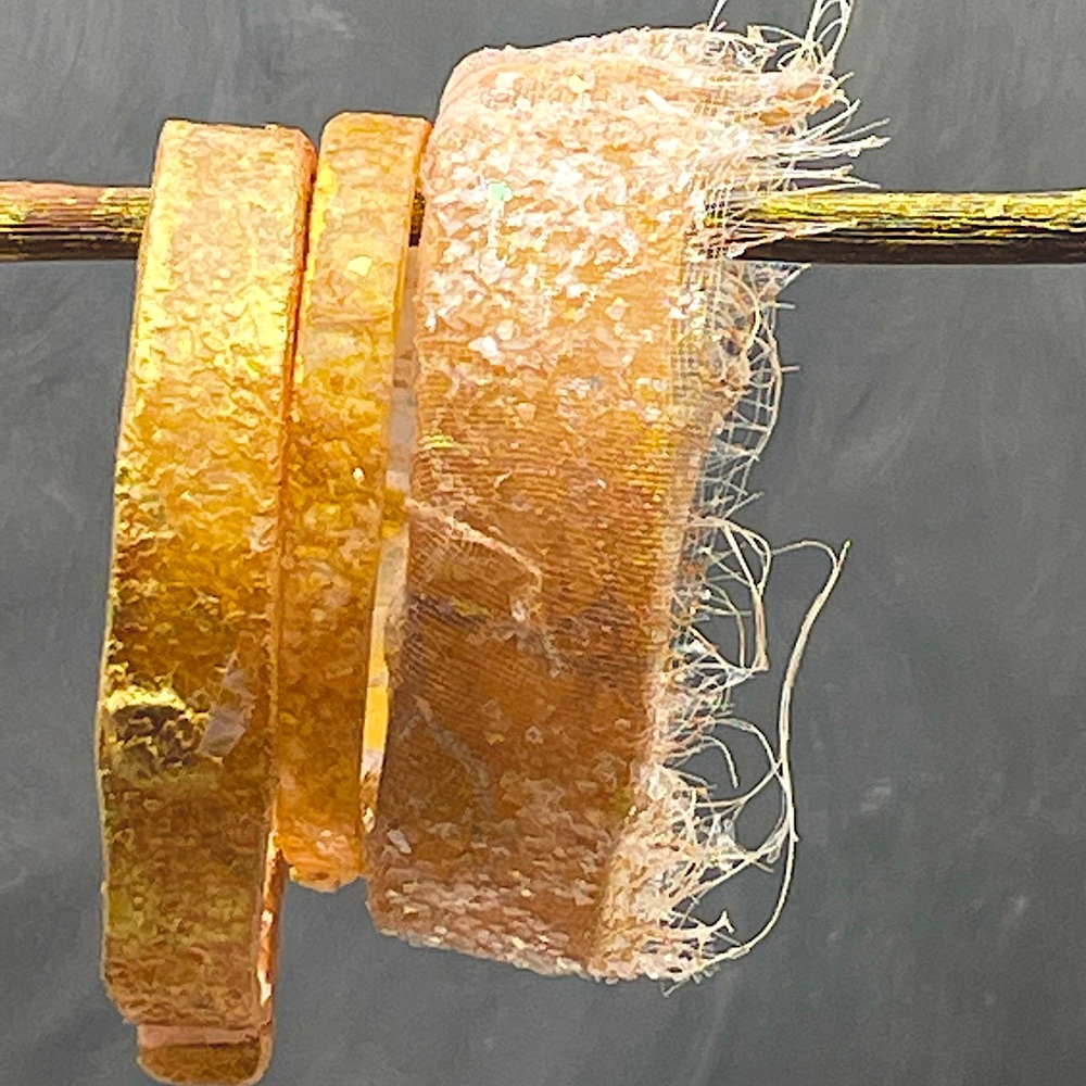 Matana handmade bangles gold leaf glass & resin